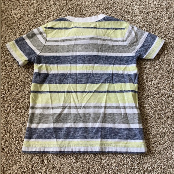 Gymboree toddler boy striped henley short sleeve tee shirt size 18-24 months - Picture 4 of 4